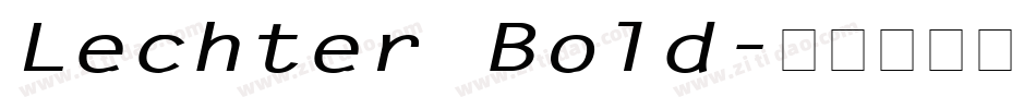 Lechter Bold字体转换